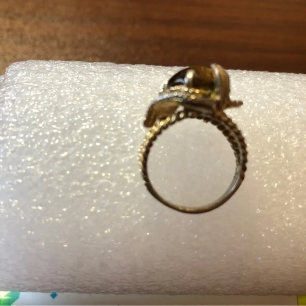 Antique tiger eye twist rope‎ band ring